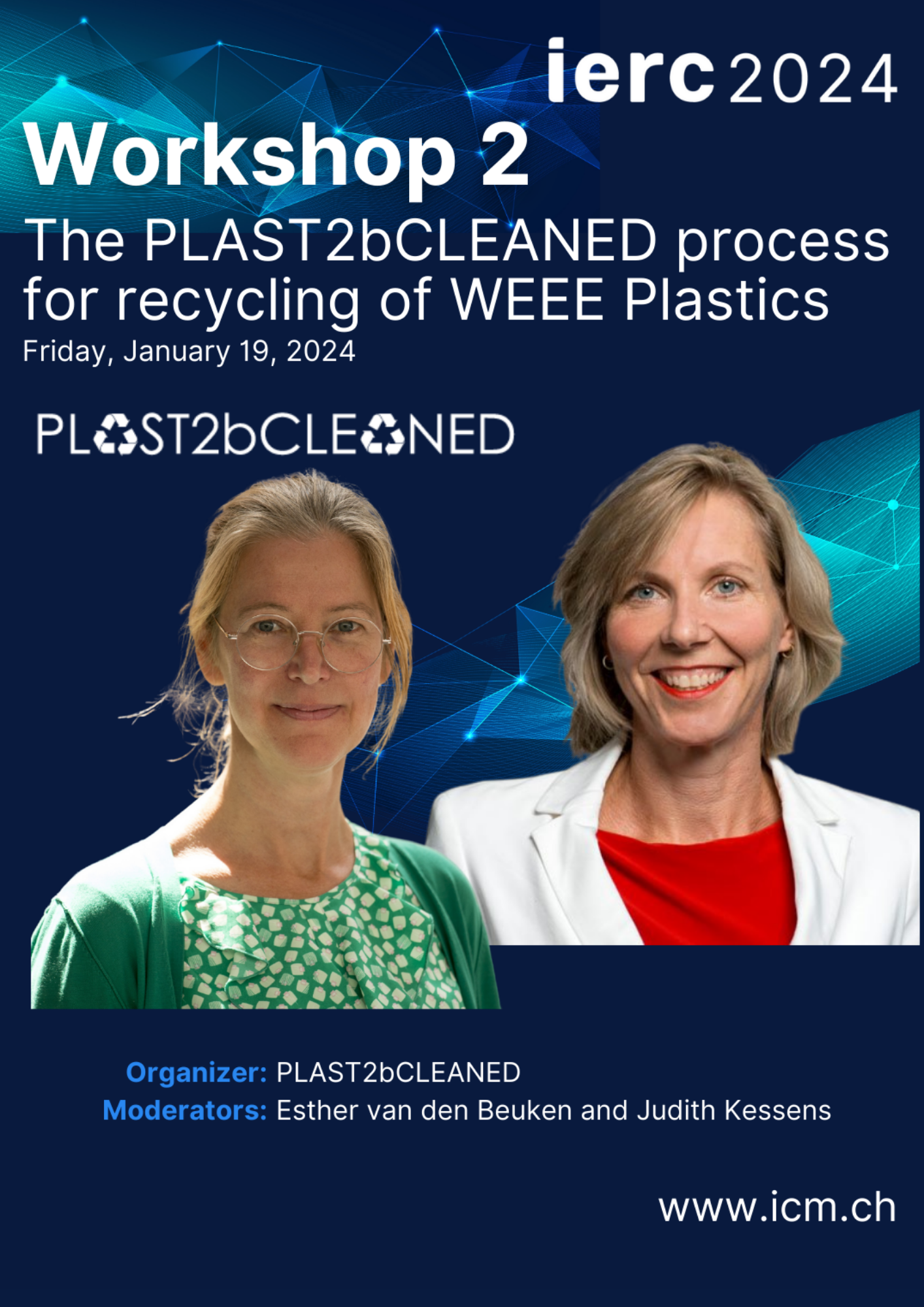 PLAST2bCLEANED present workshop at IERC on 19th Jan