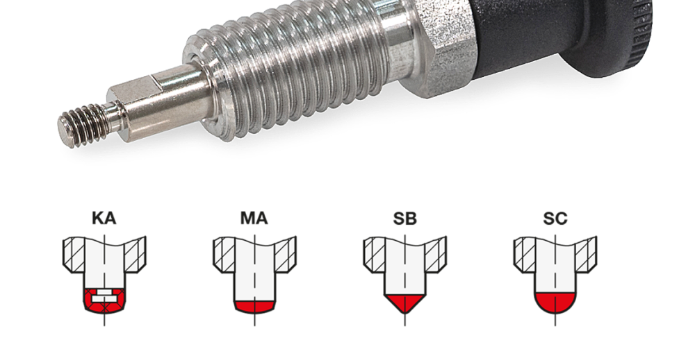 Indexing Plunger Tips for Special Requirements