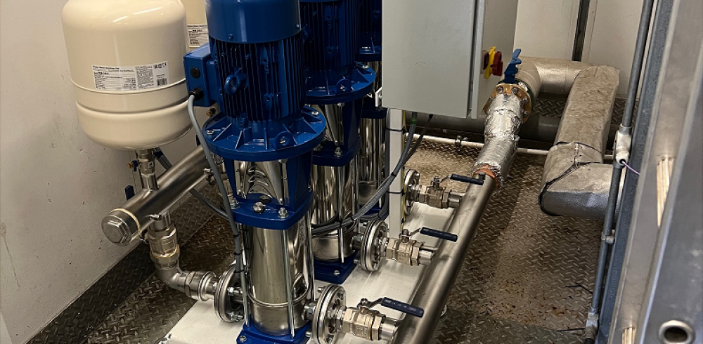 Cold water booster set solves reliability issues at school