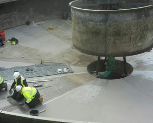 Epoxy Repair Mortar Cures in Clarifier Tank Despite Adverse Weather Conditions
