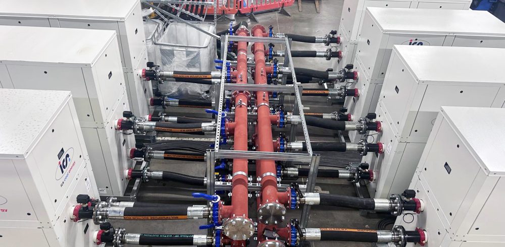 Seven RTSF100 water-cooled chillers