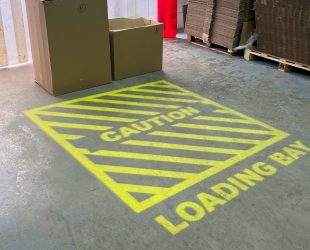 Projected Signs Improving Safety in Workplaces