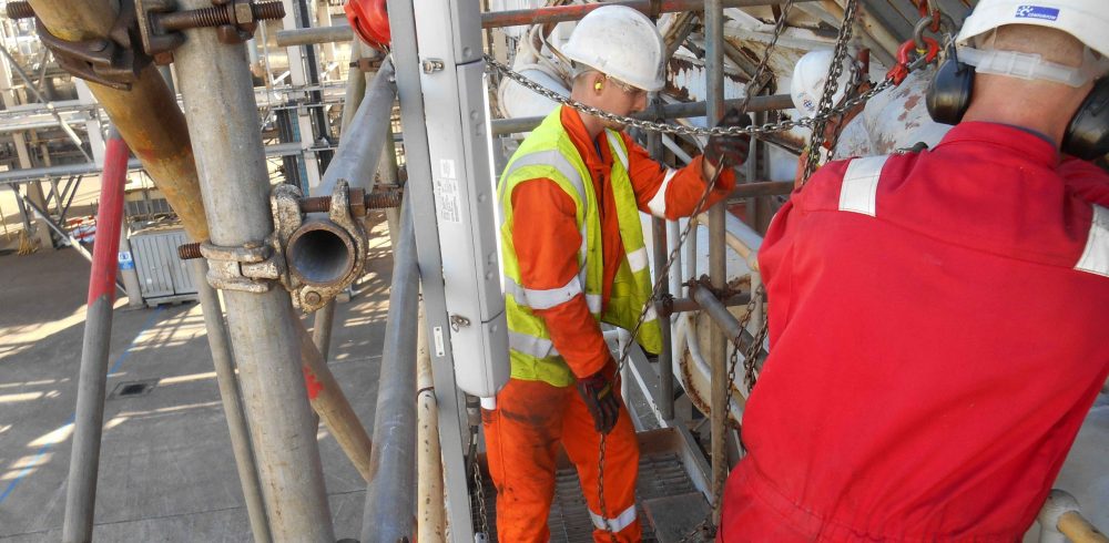 Kieran Gellatly of Cavendish Northern during his assessment (1) ECITB Adult Learner Scheme