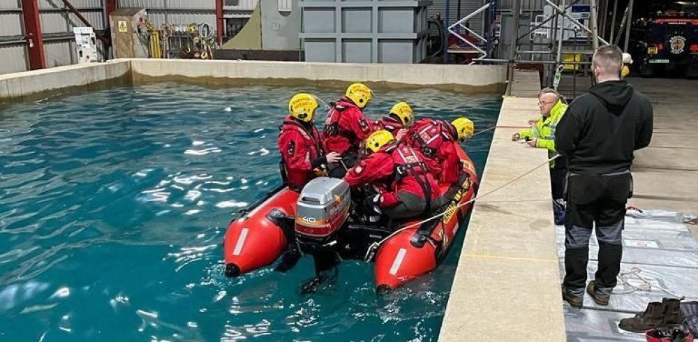 Company’s indoor water facility enables emergency lifeboat trials