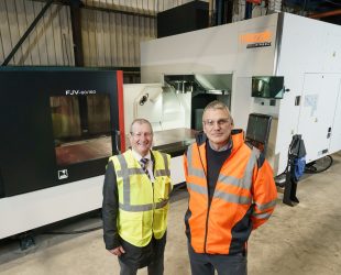 Site Manager Paul Bird from TC Industries near Saltburn with their new FJV - 60/160 machine pictured with Area Sales Manager Mark Ireland from Mazak Europe Picture: DAVID WOOD