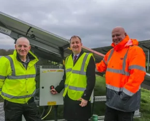 Nigel Mills MP powers up Denby’s solar array