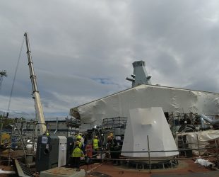 Mk 45 Naval Gun System Integrated onto HMS Glasgow