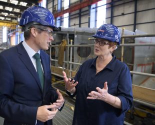 Defence Secretary Gavin Williamson hosted his Australian counterpart Marise Payne at the Scottish shipyard building the Royal NavyÕs new Type 26 frigates today, after Australia chose the British-designed ships for its own Navy last month.

© John Linton 2018
john@lintonpix.com
07986592673


First Use Courtesy of BAE Systems

Contact:
Kris Jones
Senior External Communications Manager
BAE Systems Naval Ships

T:  03300 463146 |  M: 07921 867041 / 24 Hour Media Hotline 07801 717739  |  E: kris.jones2@baesystems.com