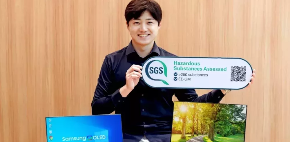 SGS Green Mark (ECCS, HSA) Awarded to Samsung Display in Industry First for OLED Laptop Displays