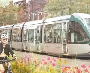 Plans for a tram system running between Leeds and Bradford