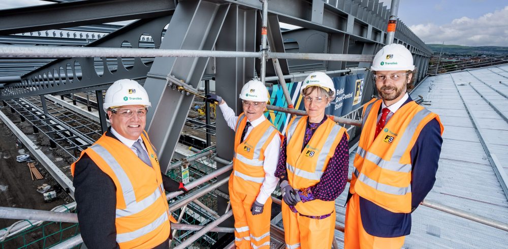 Topping Out’ marked at the new Belfast Grand Central Station 