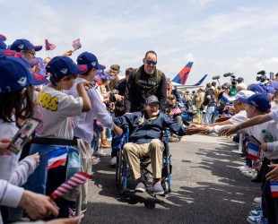 Photos from the landing and reception of the return of WWII Veterans for the 80th Anniversary of D-Day in Deauville, France, on Monday, June 3, 2024. (Photo/Rank Studios)