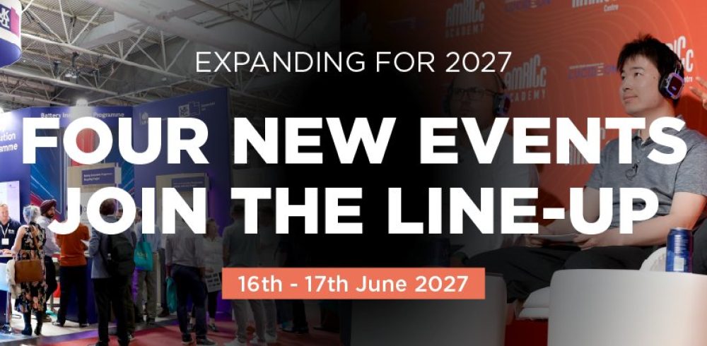 The Distributed Energy Show 2027 banner announcing four new events joining the line-up at the NEC, Birmingham, 16-17 June 2027