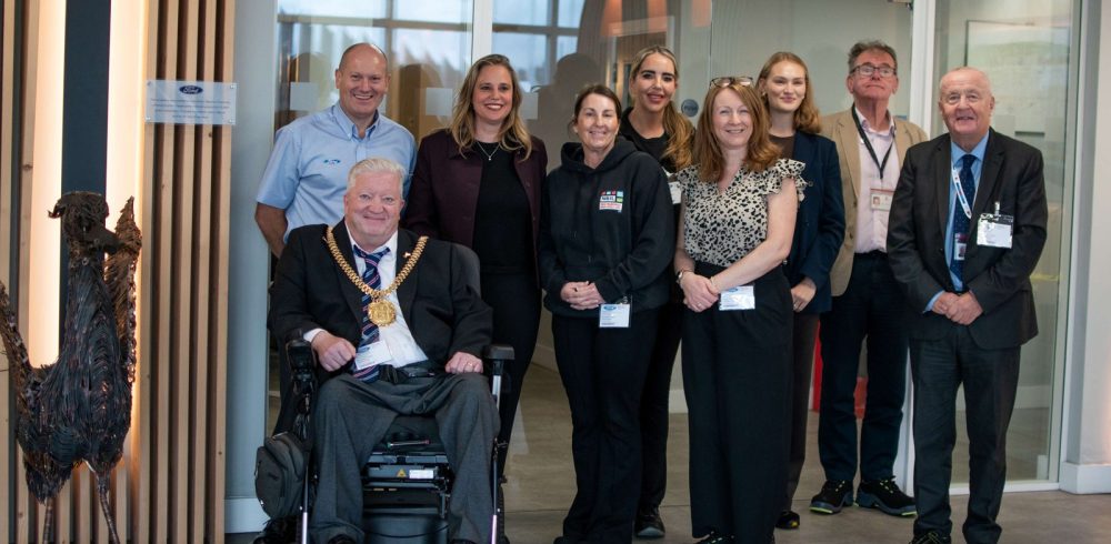 Ford Philanthropy grants: charity representatives, the Lord Mayor of Liverpool and Ford staff at the Halewood plant